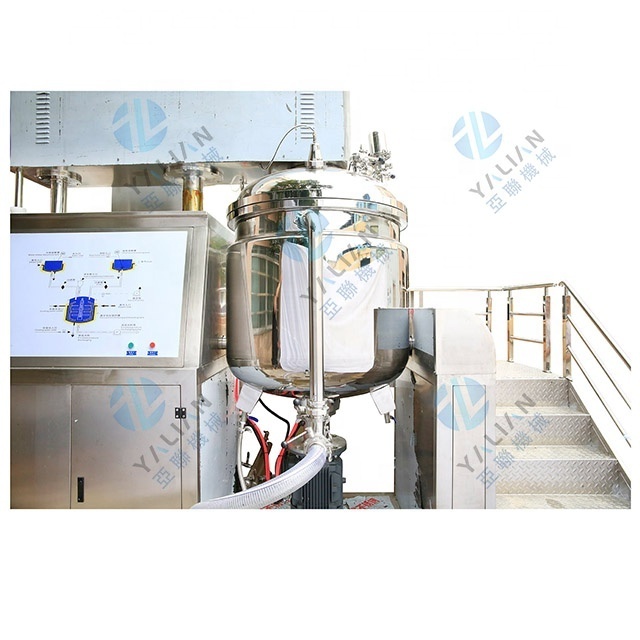 Emulsification Tan Homogenizer For Making Cosmetics Emulsion Lotion Cream Mixing Equipment Vacuum Homogenizing Emulsifier Mixer