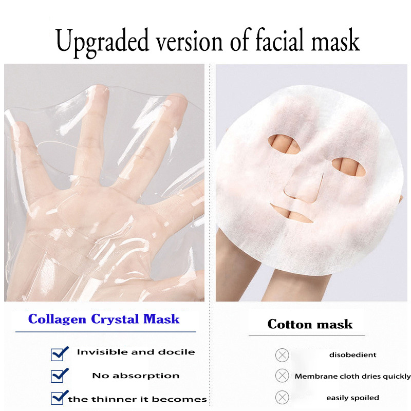 Custom Organic Korean Beauty Skin Care Seaweed Collagen Sheet Face Mask Brightening Moisturizing Collagen Crystal Facial Mask