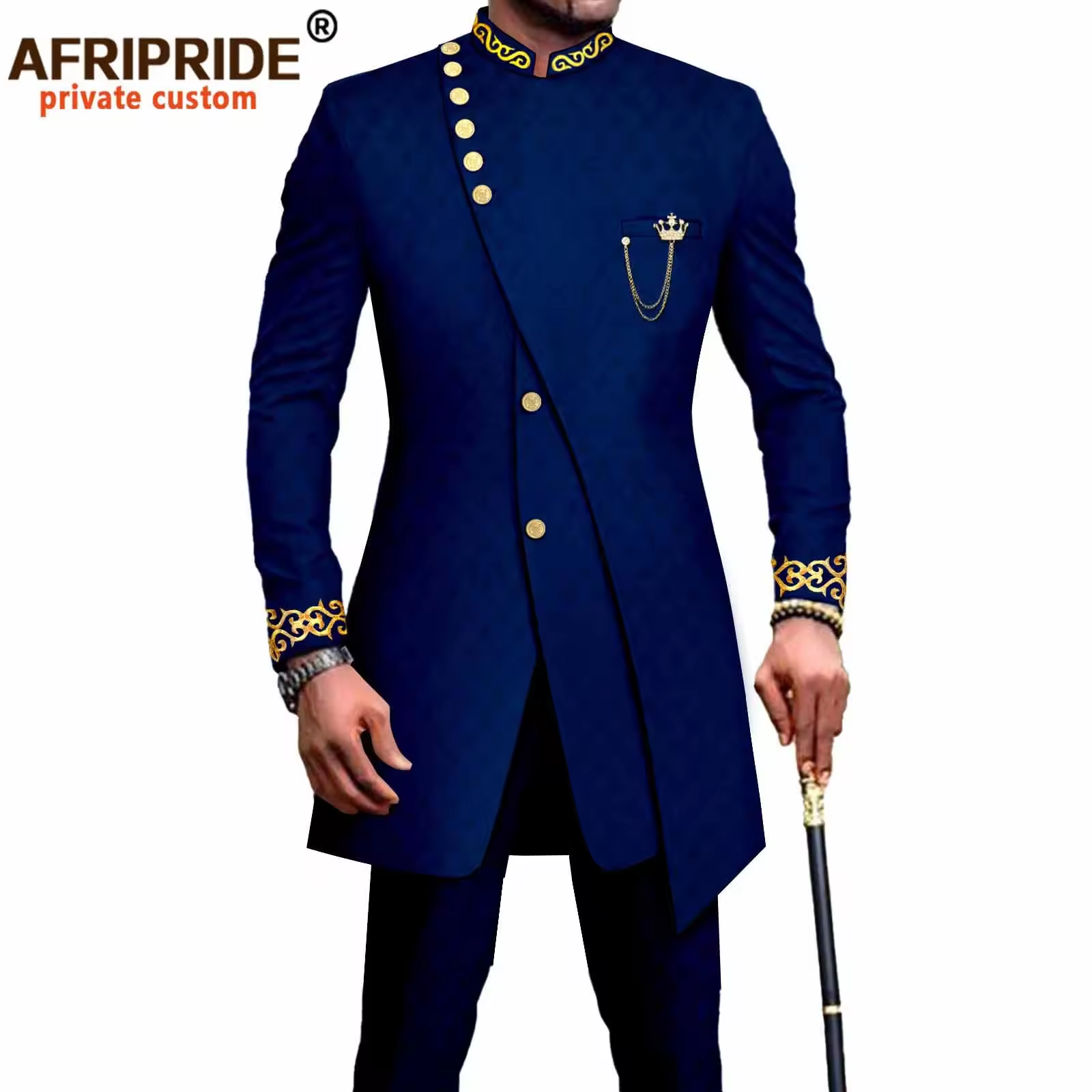 African men's slim suit 2 piece set pure cotton high quality business formal suits OEM wedding dresses