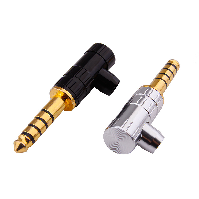 Right Angle 4.4mm 5 Pole Male Headphone Plug Audio Adapter jack