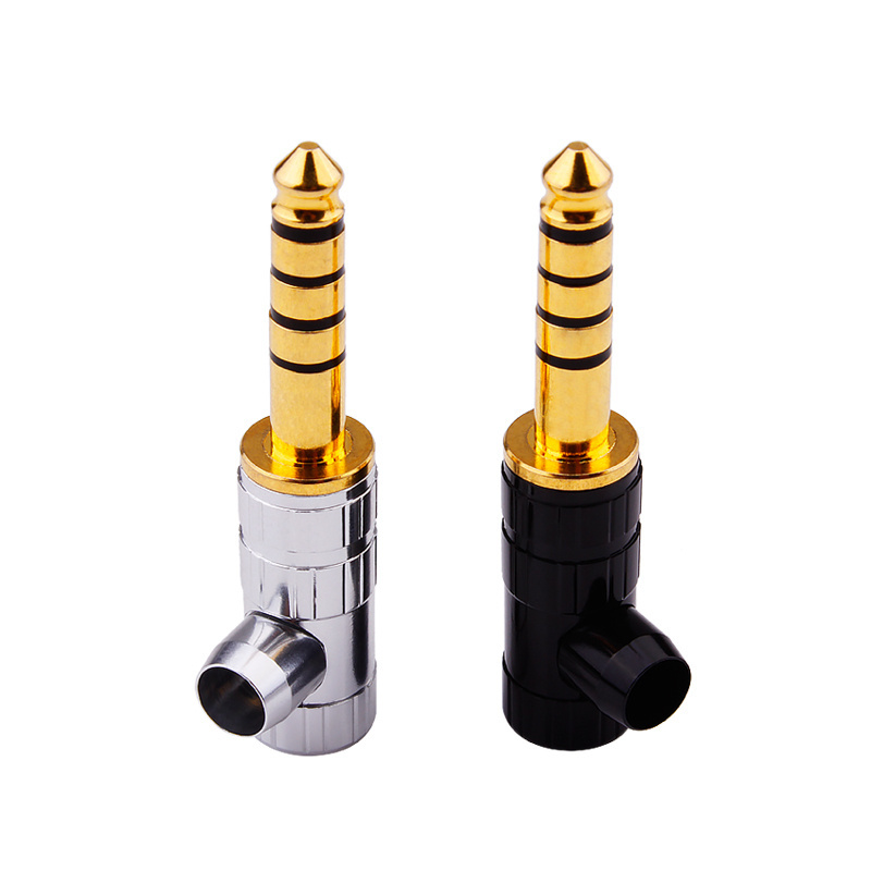 Right Angle 4.4mm 5 Pole Male Headphone Plug Audio Adapter jack