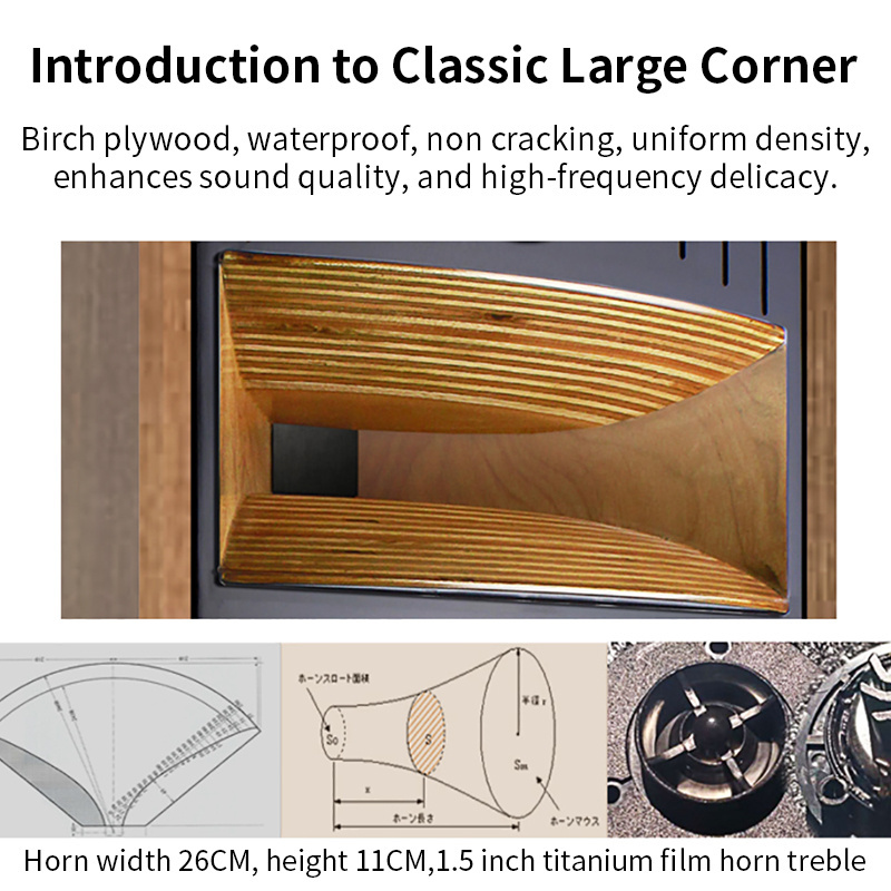 Bookshelf Speaker A top 10 Horn 10 inch Triple Frequency Wooden High End Combination