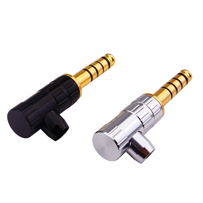 Right Angle 4.4mm 5 Pole Male Headphone Plug Audio Adapter jack