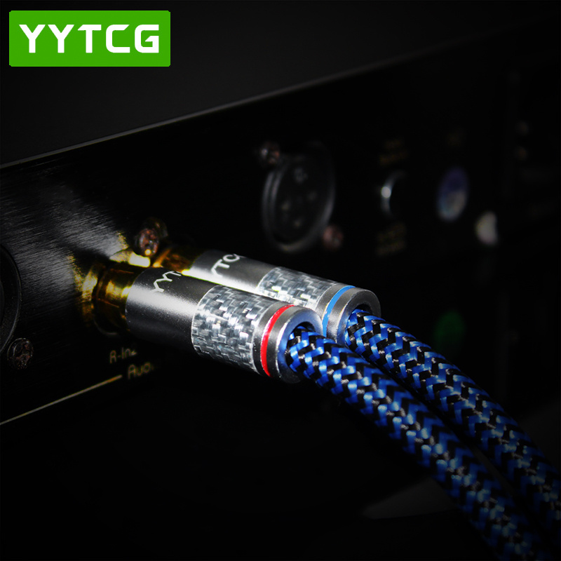 YYTCG Hifi Audio Cable to Dual RCA Speaker Cable to 2 RCA for Car AUX PC Mini Jack 3.5mm Headphone Mobile 1/8