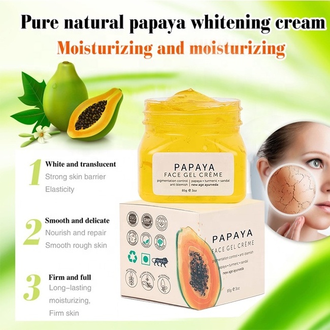 Organic Papaya Face Gel Glow Pigmentation Blemish Skin Care Antioxidant Removal Dark Spots Patches Brightening Facial Cream