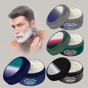 Beard Care Smooth Silky Men's Shaving Cream Set shave soap Bar & Gel With Sandalwood Peppermint Eucalyptus shave gel