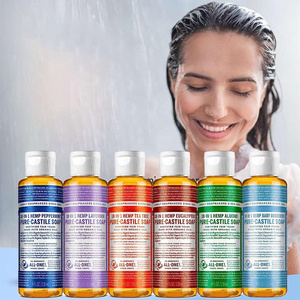 Free Sample Organic Pure Castile Liquid Soap with Peppermint, Lavender, Tea Tree Oils Face Body Hair Beauty Care Bath Soaps