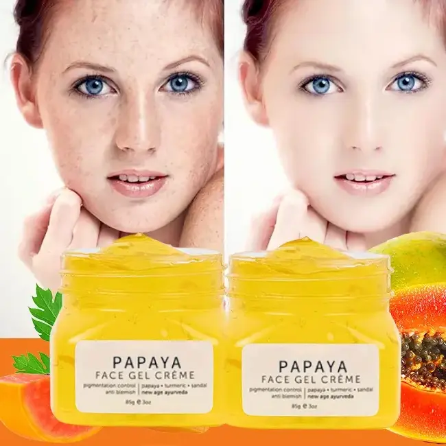 Organic Papaya Face Gel Glow Pigmentation Blemish Skin Care Antioxidant Removal Dark Spots Patches Brightening Facial Cream