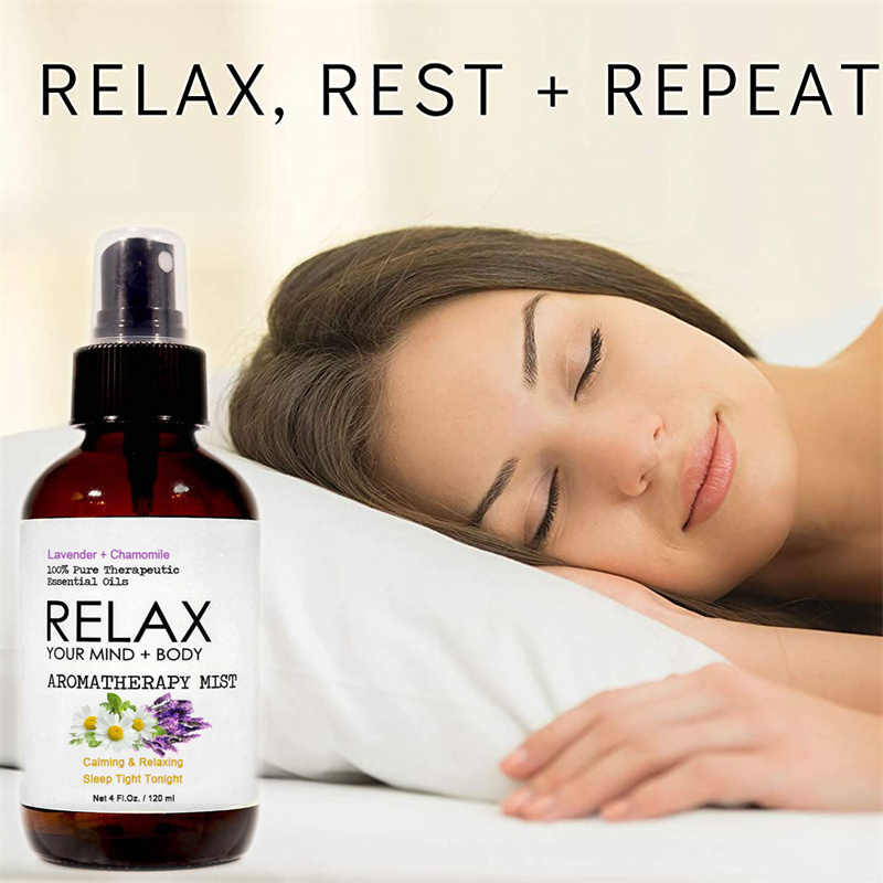 Natural Pure Therapeutic Lavender Chamomile Relaxing Essential Oils Aromatherapy Pillow Spray Calming Nighttime Hydrosol Mist