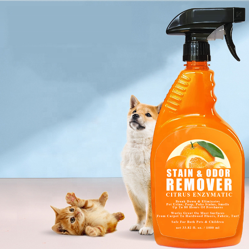 Natural Pet Stain Odor Remover Eliminator Advanced Enzyme Cleaner Spray to Remove Old New Pet Stains Smells for Dogs cats