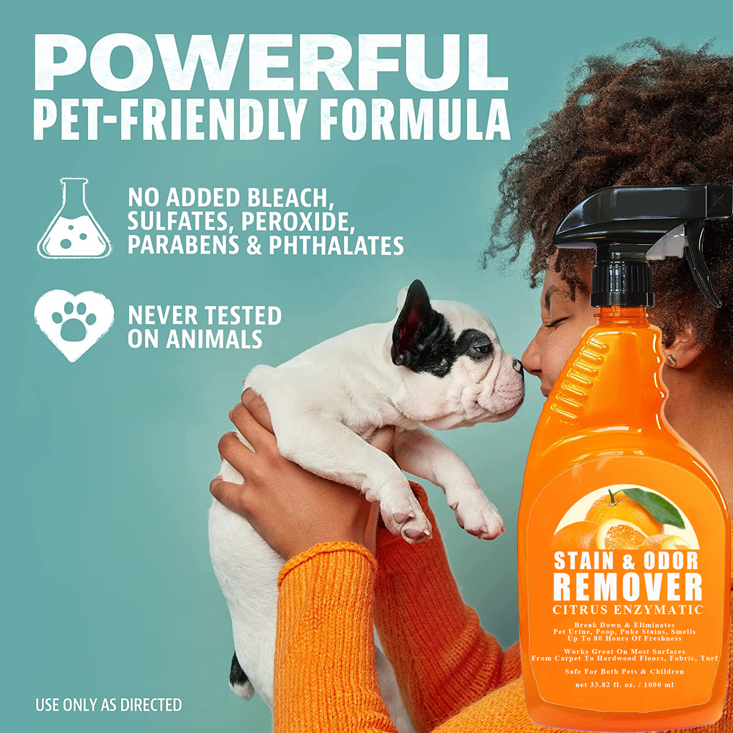 Natural Pet Stain Odor Remover Eliminator Advanced Enzyme Cleaner Spray to Remove Old New Pet Stains Smells for Dogs cats