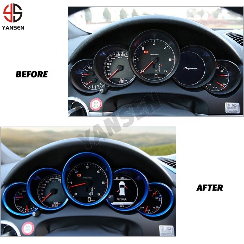 Car digital dashboard trim sticker for Porsche Cayenne Panamera Macan accessories