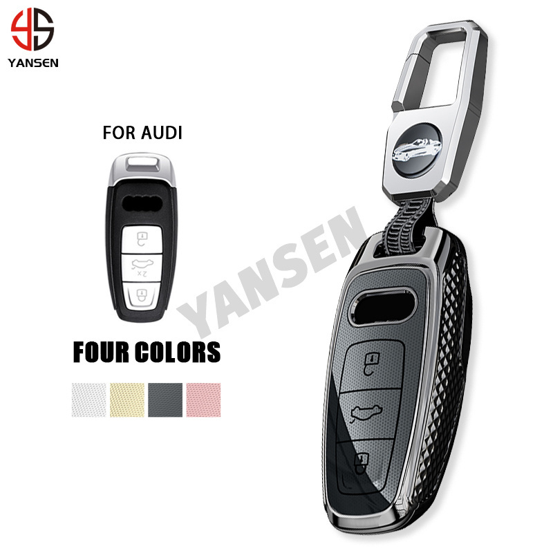 Styling ABS Remote Key Fob Cover Case for Audi A3 A2 Q3 S3 RS3 Holder Keyless Shell Keychain Protector Key Ring Car Accessories