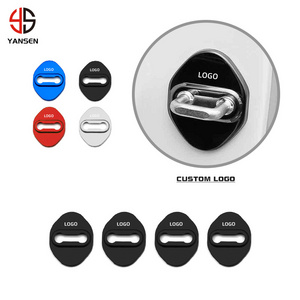 4PCS Stainless Steel Car Door Lock Buckle Styling Cover Protection For Toyota BMW Subaru Ford Buick Jeep Car Accessories