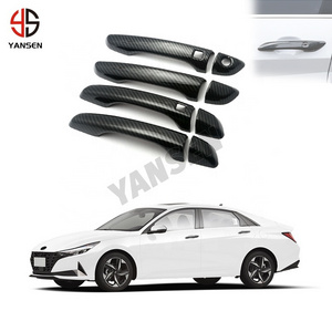 Carbon Fiber car body kit Door Handle Cover for Hyundai Elantra 2017-2020 accessories