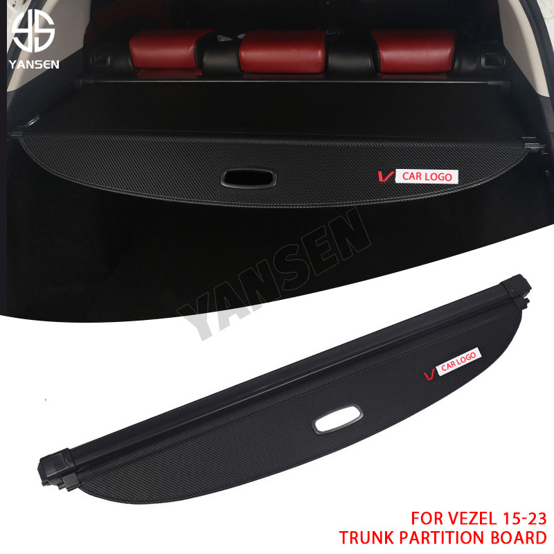 Car Rear Trunk Curtain Covers For Honda VEZEL 2015-2023 Parcel Shelf Privacy Rear Parcel Shelf Retractable Cargo Cover