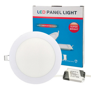 Hidden installation 3w 6w 9w 12w 15w 18w 24w recessed ultra thin slim round led panel light