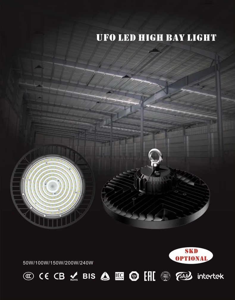 high lumen ip65 waterproof hi bay light 100w 150w 200w 300w ufo led high bay light