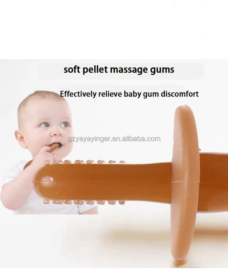 Safe BPA-free Baby molar stick baby tooth biting toys silicone Fixed teeth chewing exercises molar children's glue biting toys