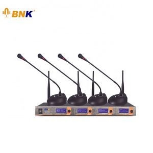 BNK 4-Channels Gooseneck Microphone Conference Wireless Microphone System BK6666