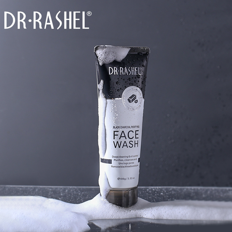 Dr Rashel Black Bamboo Charcoal Deep Cleansing Whitening Exfoliating Oil Control Purifying Face Wash 100g