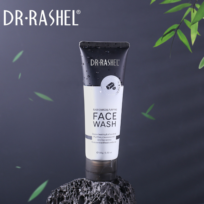 Dr Rashel Black Bamboo Charcoal Deep Cleansing Whitening Exfoliating Oil Control Purifying Face Wash 100g