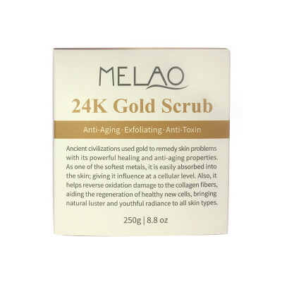 Wholesale MELAO Exfoliating 24k Gold Face Scrub Gold Skin Scrub Whitening Body Scrub