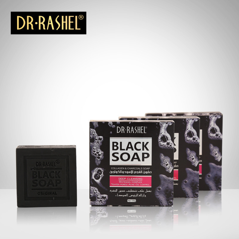 DR RASHEL Skin Care Face Wash Soap Deep Cleaning Blackhead Remover Tighten Skin Bamboo Charcoal Natual Organic Handmade Soap