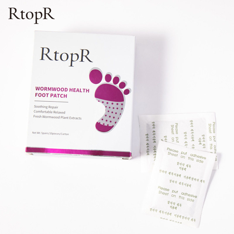 RTOPR Improve Sleeping Soothing Relaxed Repair Slimming Chinese Herb Wormwood Detox Foot Patch