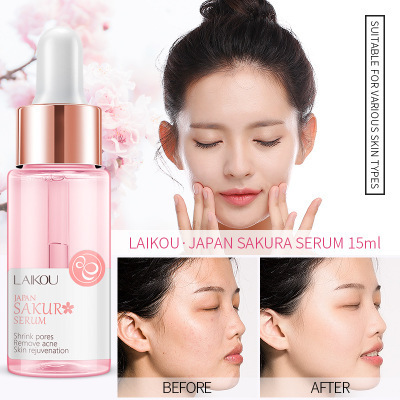 LAIKOU Skin Care Revitalizing Shrink Pores Remove Acne Natural Japan Sakura Face Serum