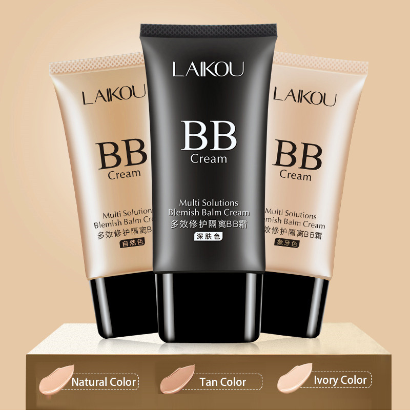 LAIKOU Korean BB CC Cream Concealer Moisturizing Makeup Foundation Natural Organic Whitening Brightening BB Cream