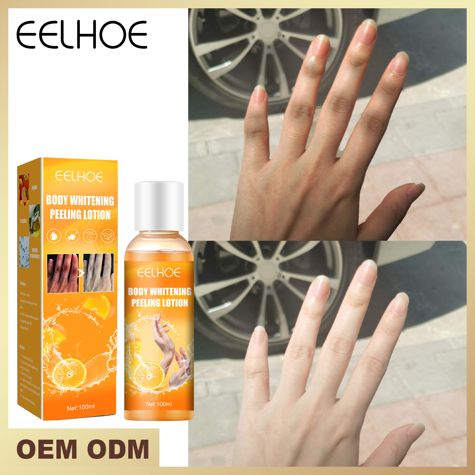 EELHOE Brightening Exfoliating Skin Face Body Whitening Peeling Lotion 100ml