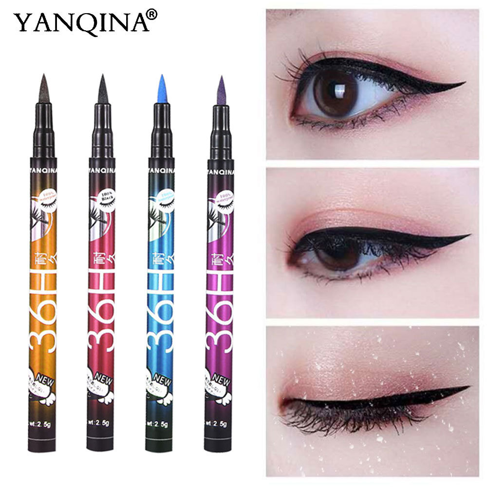 Best Sell YANQINA Eye Beauty Makeup 36H Long Lasting Waterproof Matte Black Gel Eyeliner Pencil