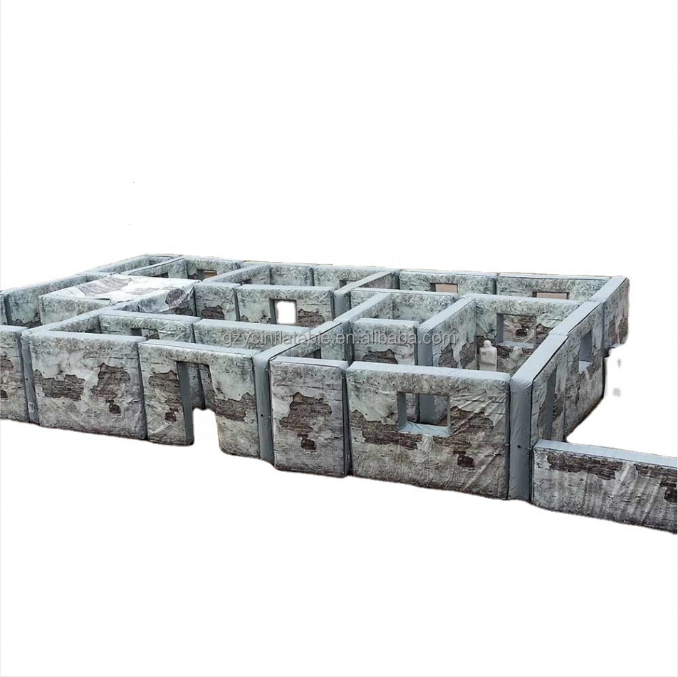 Guangzhou camouflage bunkers paintball game inflatable bunkers for rental