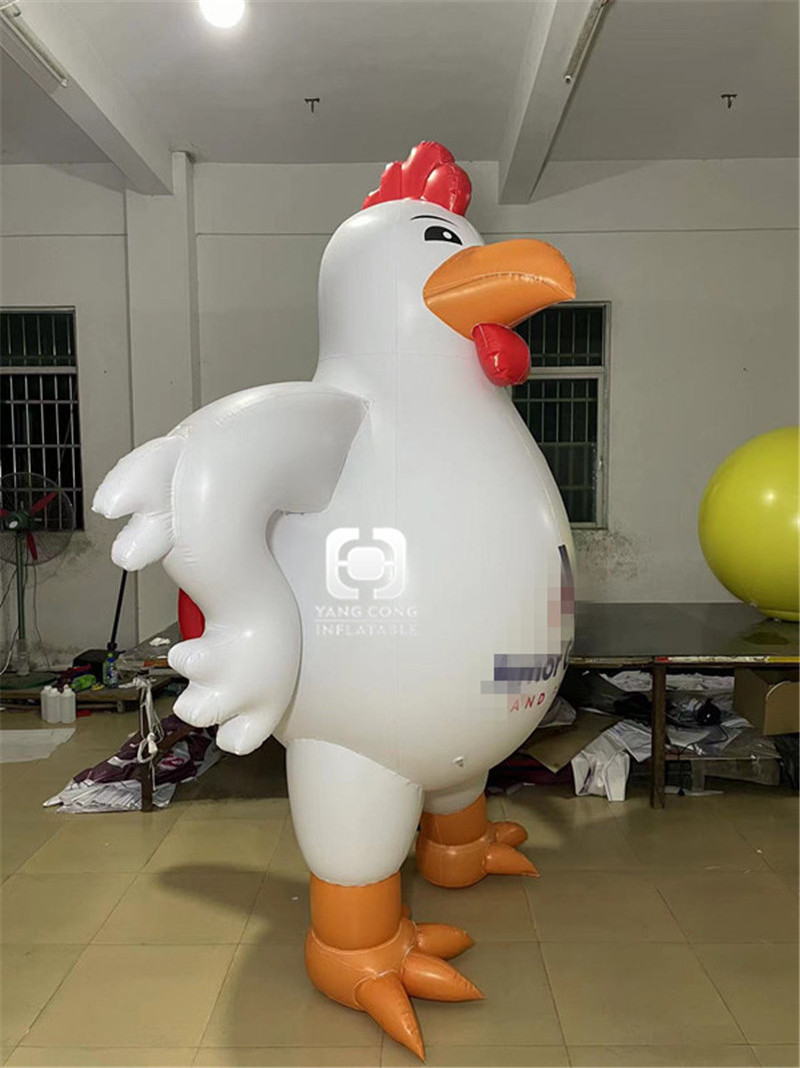 3M Advertising Inflatable Rooster Air Tight PVC Customized Logo Carton Cock Commercial Inflatable Chicken