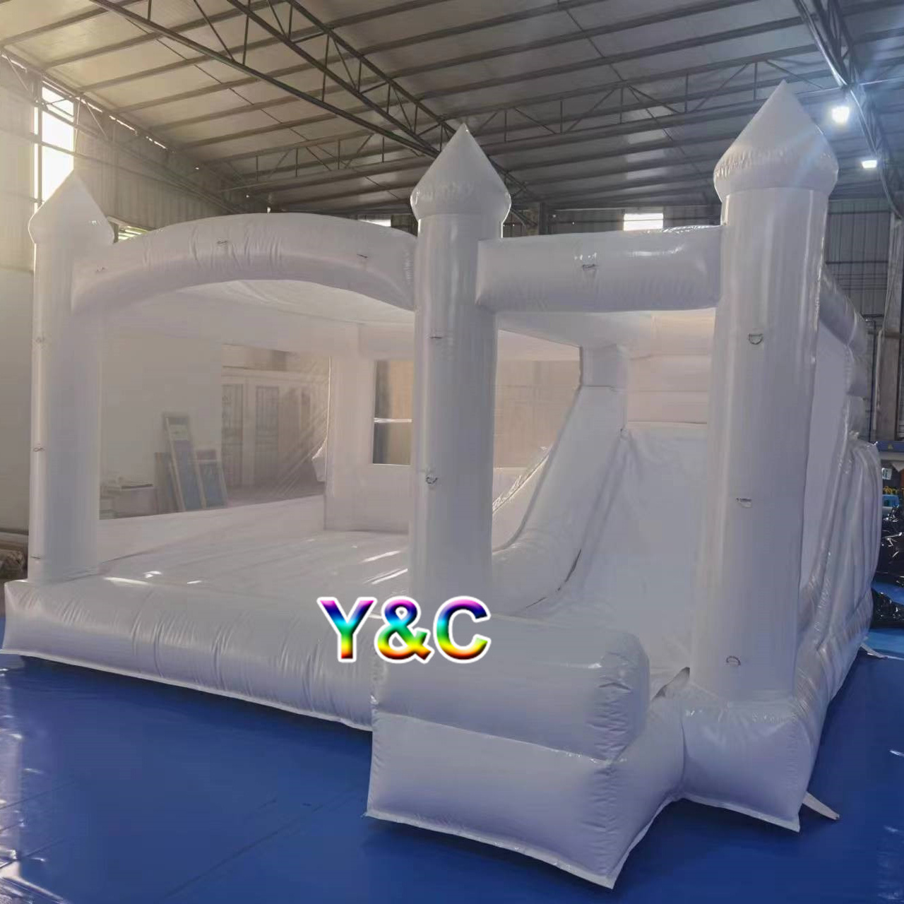 Party rental bouncy castle inflatable slide ball pit jumping white bounce house for kids adults