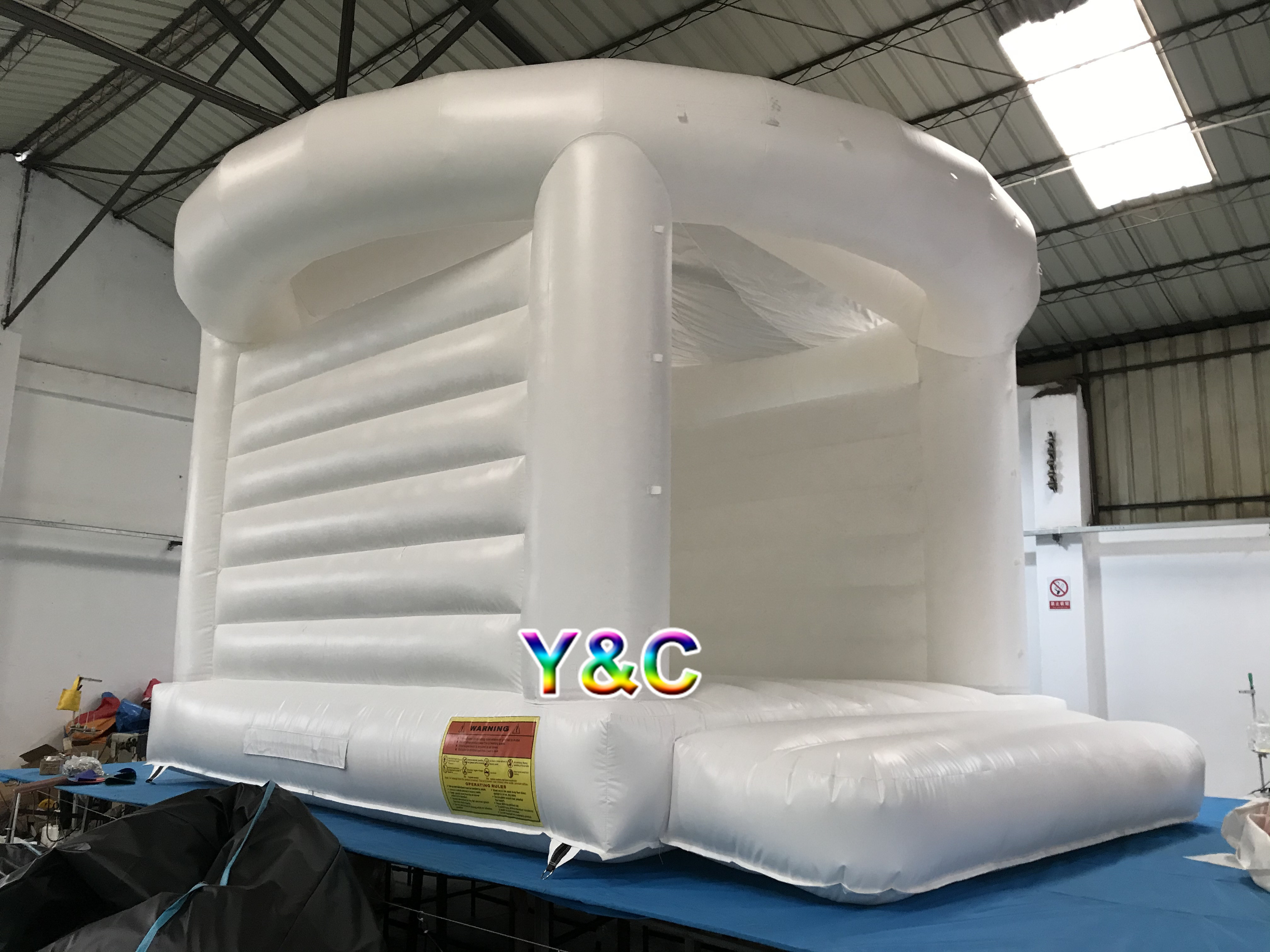 Party rental bouncy castle inflatable slide ball pit jumping white bounce house for kids adults