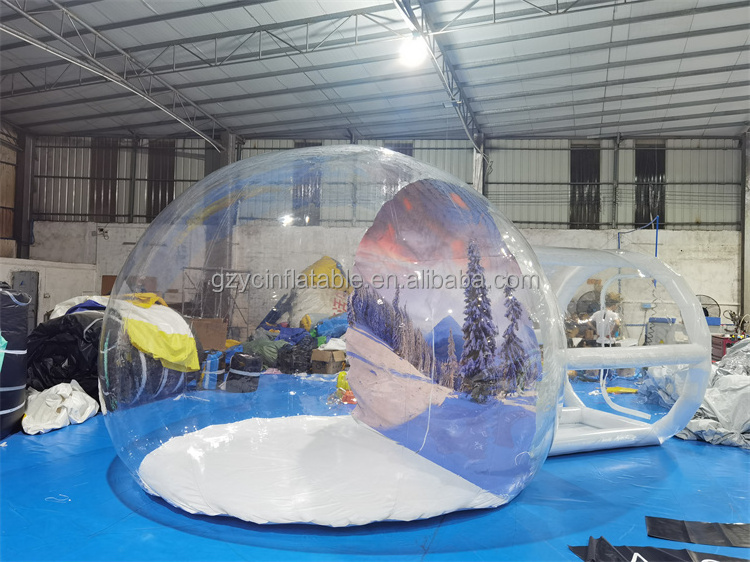 Commercial inflatable balloon dome tent with tunnel for rental