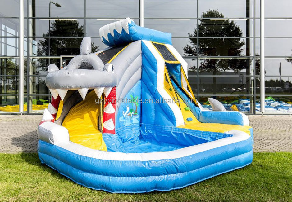 China mini crocodile slide land park children's inflatable water park for sale