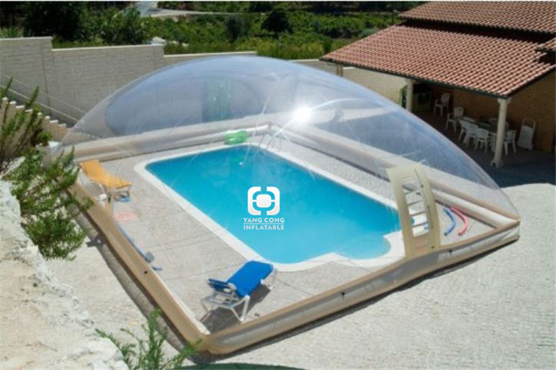 Solar Clear TPU Inflatable Bubble Swimming Pool Round Cover