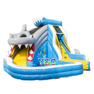 China mini crocodile slide land park children's inflatable water park for sale