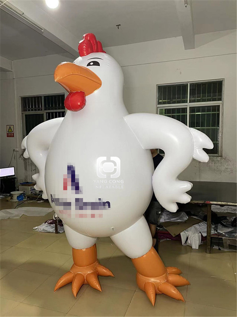 3M Advertising Inflatable Rooster Air Tight PVC Customized Logo Carton Cock Commercial Inflatable Chicken