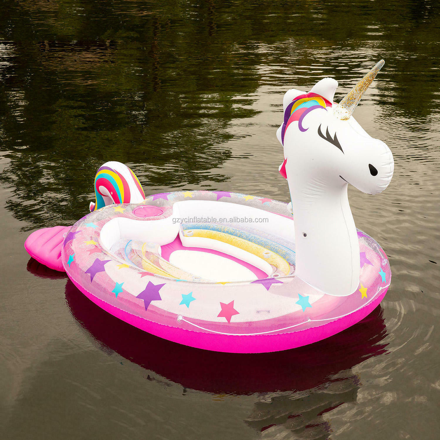 Large inflatable pool float sea floating water park equipment inflatable giant inflatable unicorn pool float