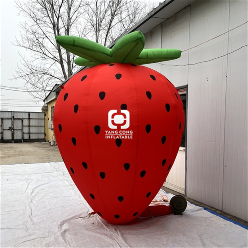 Customized model exhibition advertisement inflatable strawberry for display