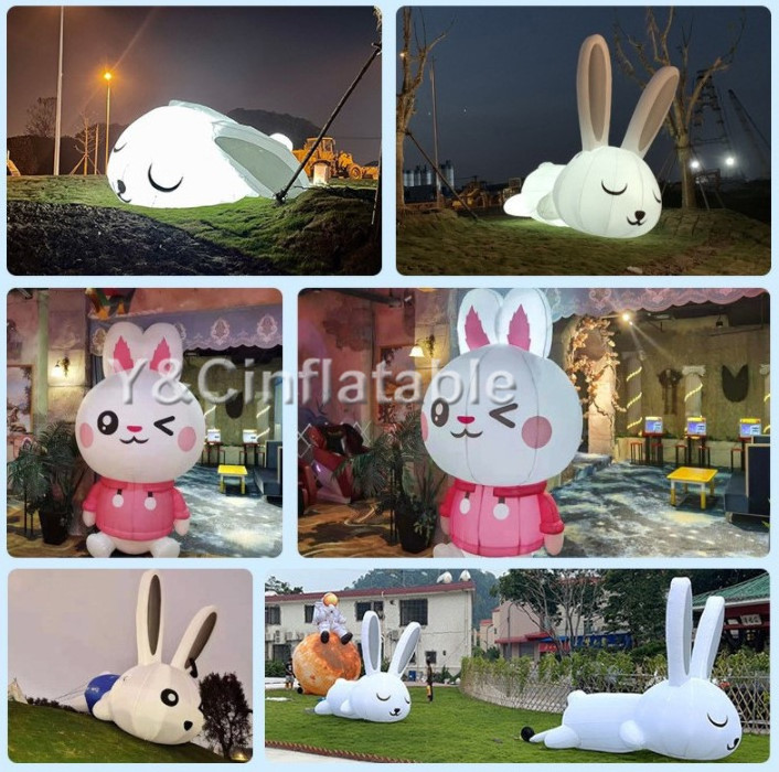 Custom inflatable advertising outdoor giant inflatable rabbit model for decoration