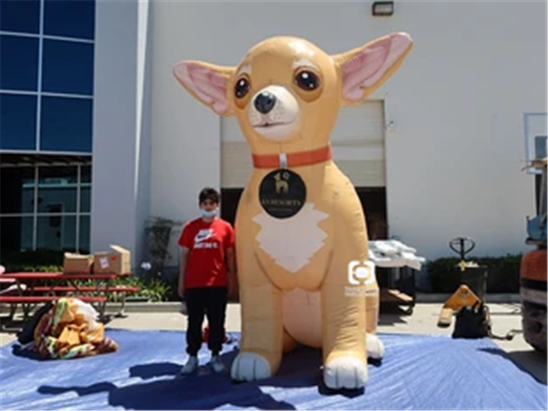 Big Inflatable Dogs Customized Commercial Advertising Inflatable Dog Character 3D PVC Standing Dog Model