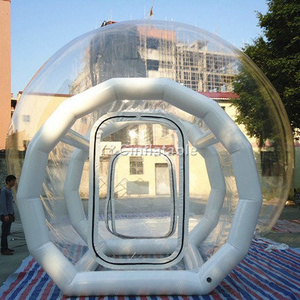 Commercial inflatable balloon dome tent with tunnel for rental