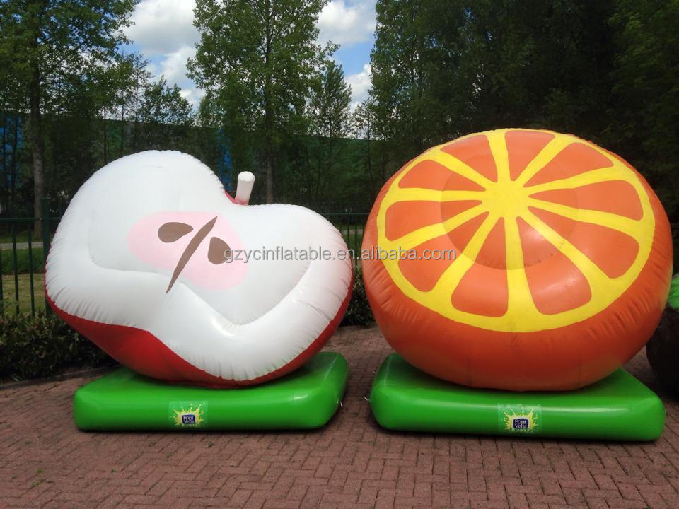 Guangzhou custom fruit inflatable apple lemon inflatable orange model advertising