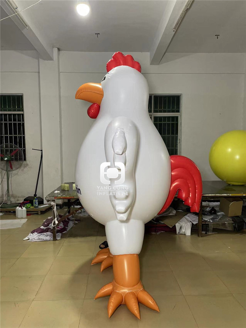 3M Advertising Inflatable Rooster Air Tight PVC Customized Logo Carton Cock Commercial Inflatable Chicken