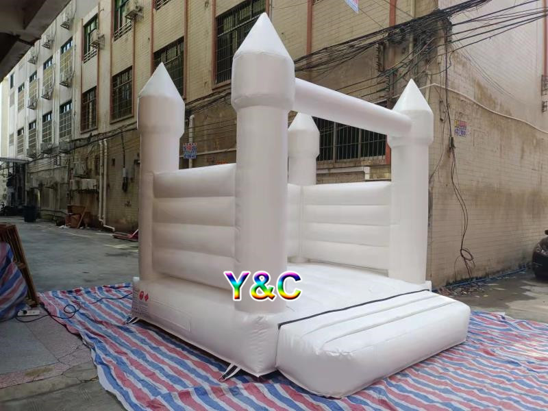 Party rental bouncy castle inflatable slide ball pit jumping white bounce house for kids adults